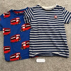 Next Kids' Blue and Navy Bus Print T-Shirts